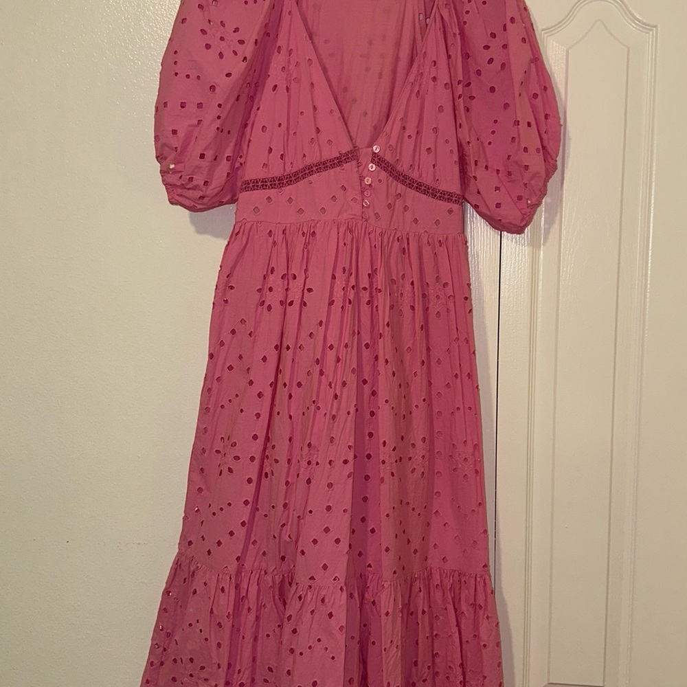 Zara Pink Dress with Puff Sleeves